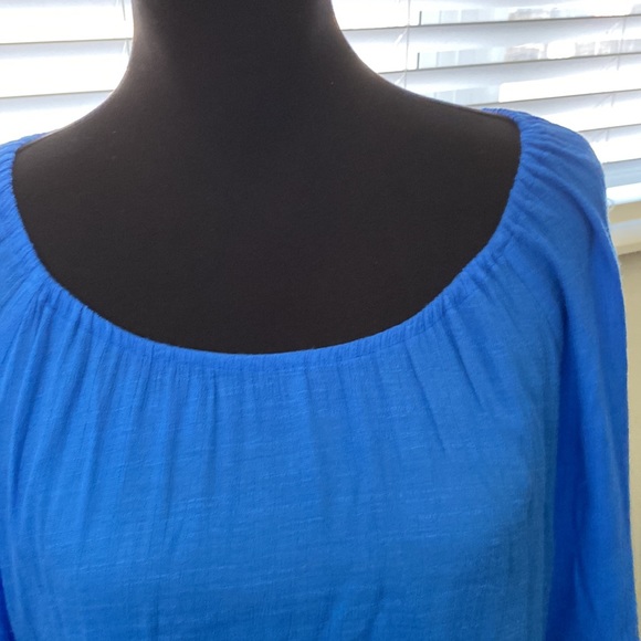 Counterparts blu top extra large, elastic scoop neck perfect for summer - Picture 4 of 9
